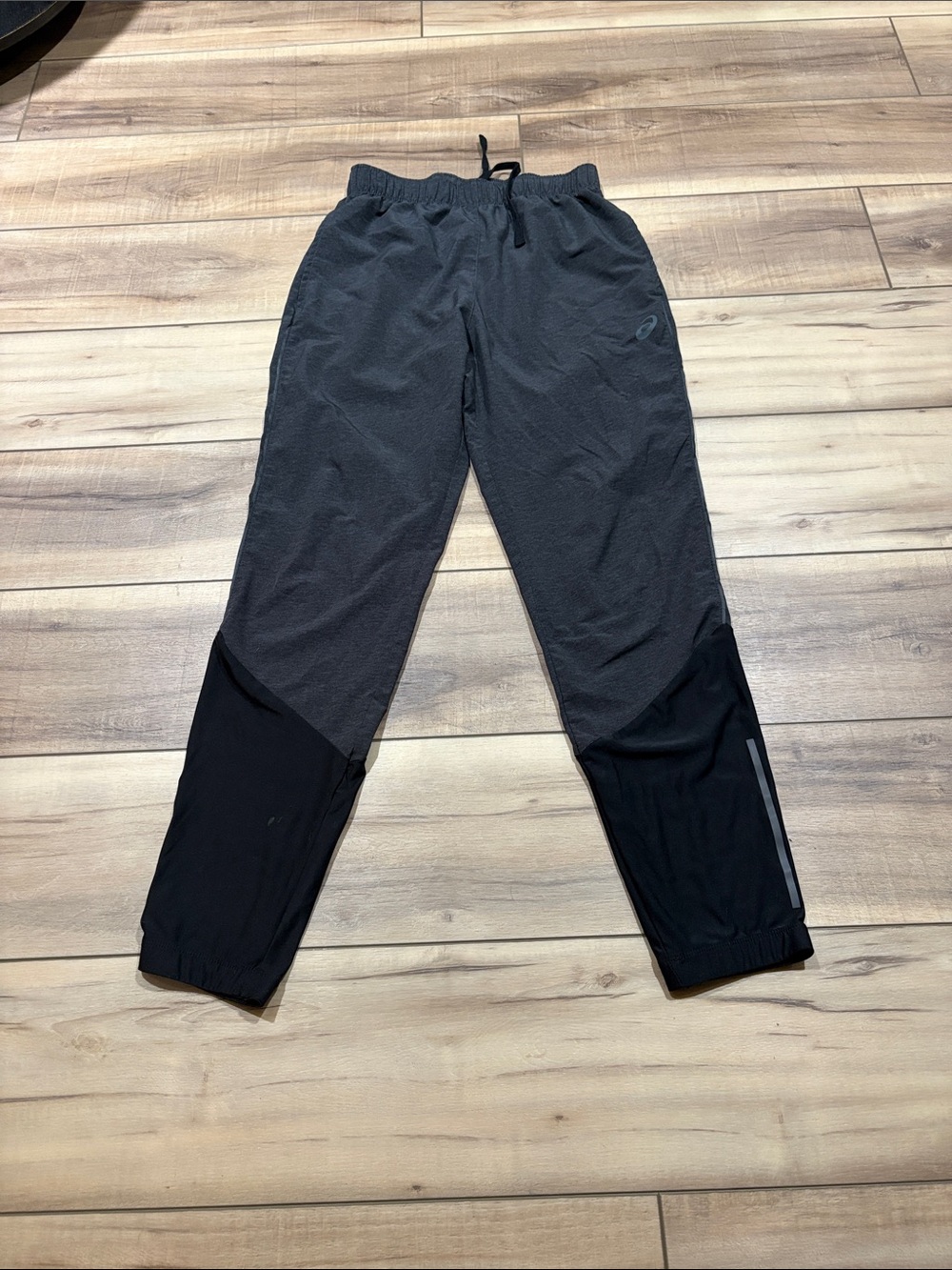 Asics Men’s Dark Gray and Black Jogger Track Pants